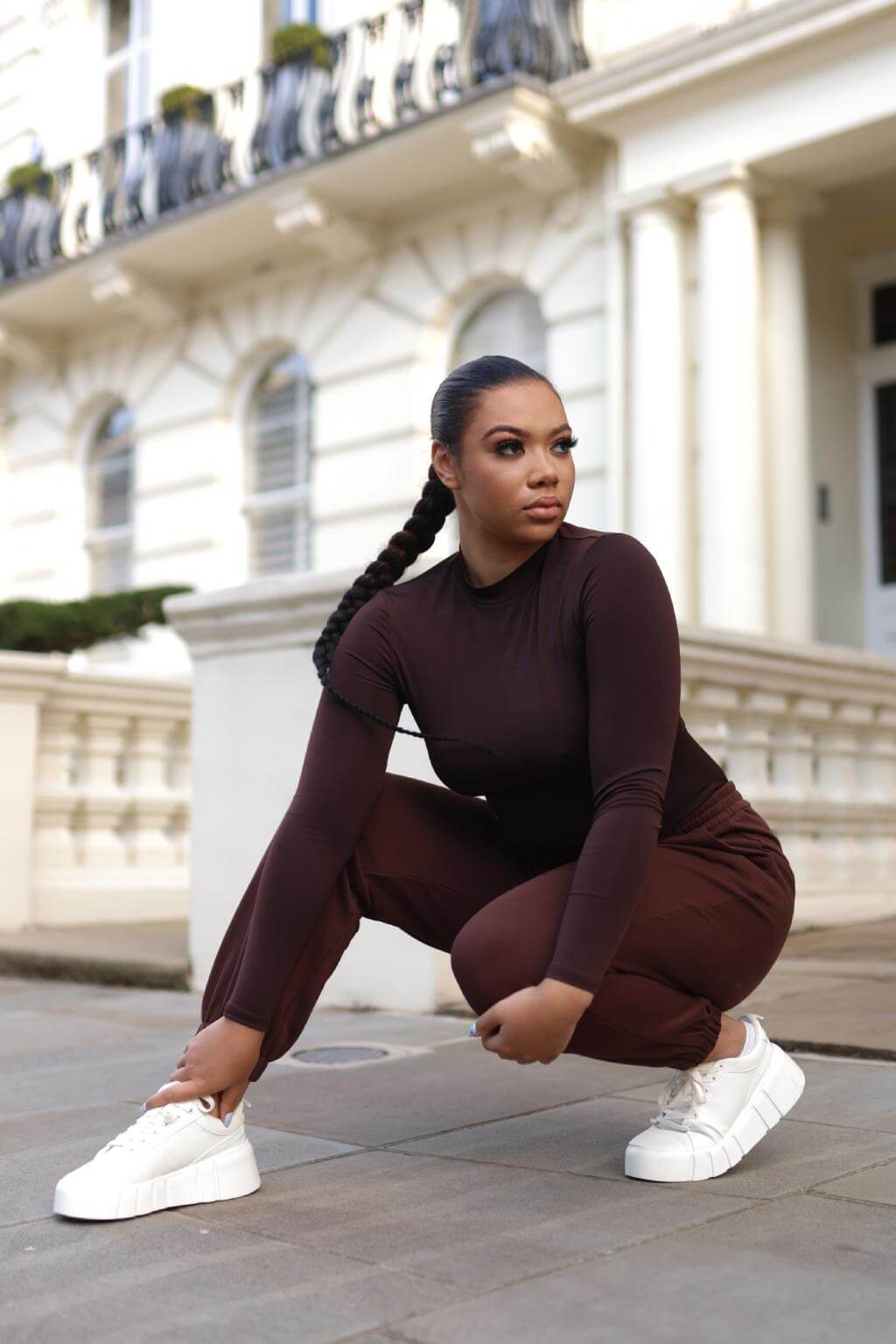 Replying to @Nga i am obsessed with OQQ dark brown bodysuit